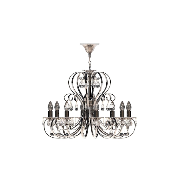 crystal chandelier for the interior isolated on white background home lighting 3D illustration cg