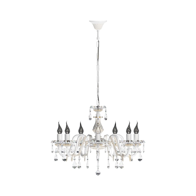 crystal chandelier for the interior isolated on white background home lighting 3D illustration cg