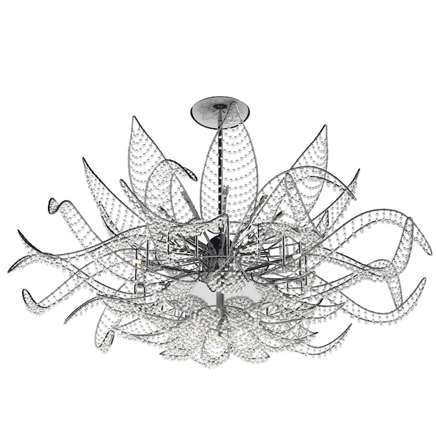 crystal chandelier for the interior isolated on white background home lighting 3D illustration cg