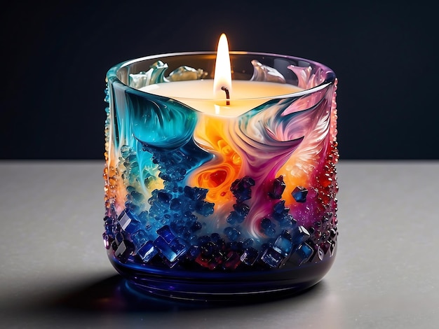 Crystal Chroma Unveiling Mesmerizing Hues in Artisanal Candlelight