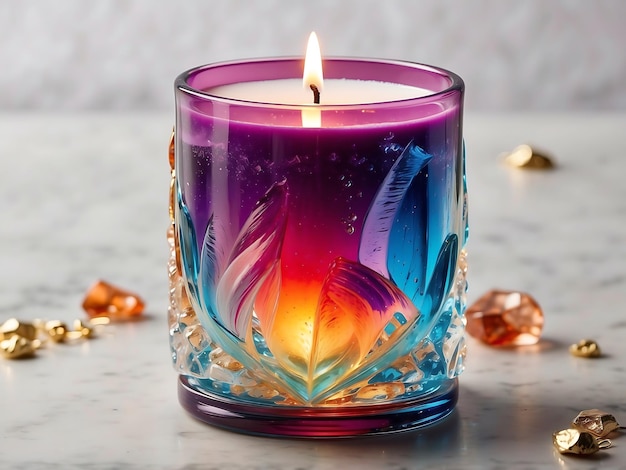 Crystal Chroma Unveiling Mesmerizing Hues in Artisanal Candlelight