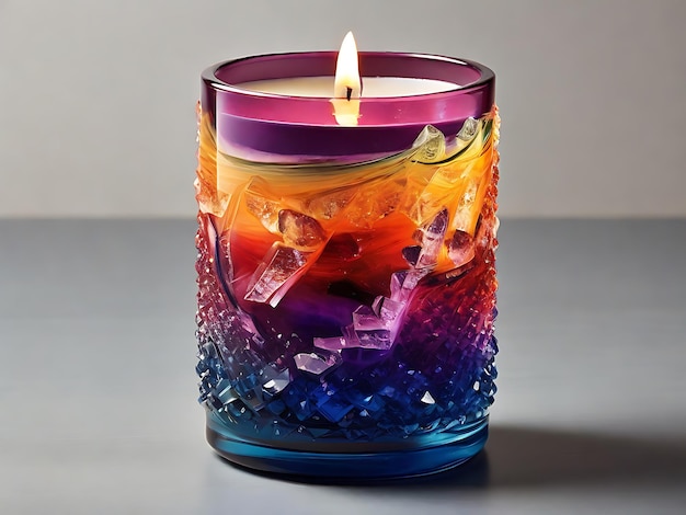 Crystal Chroma Unveiling Mesmerizing Hues in Artisanal Candlelight