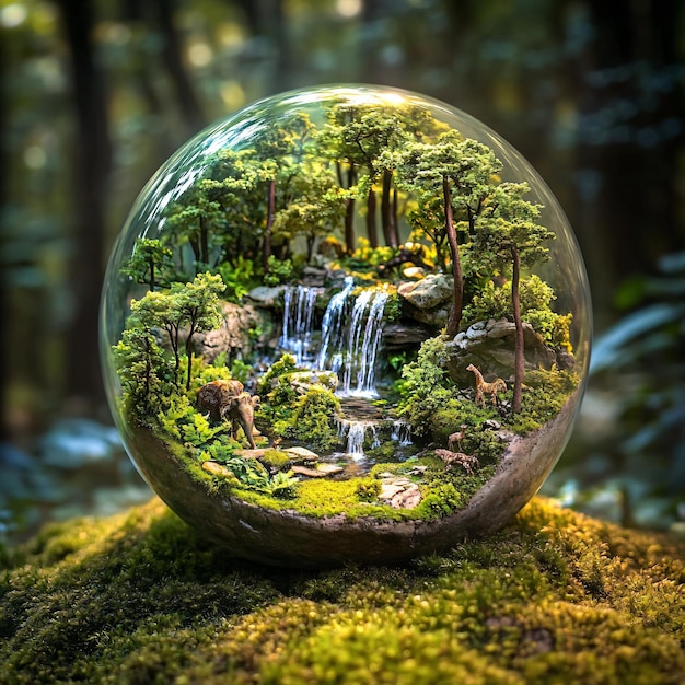 Crystal Clear Falls in a Miniature Jungle