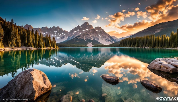 Crystal Clear Mountain Lake