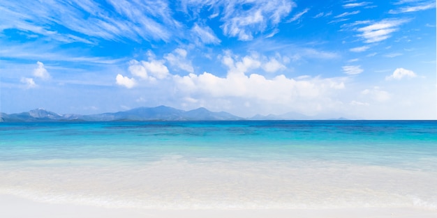 Crystal clear sea of tropical island