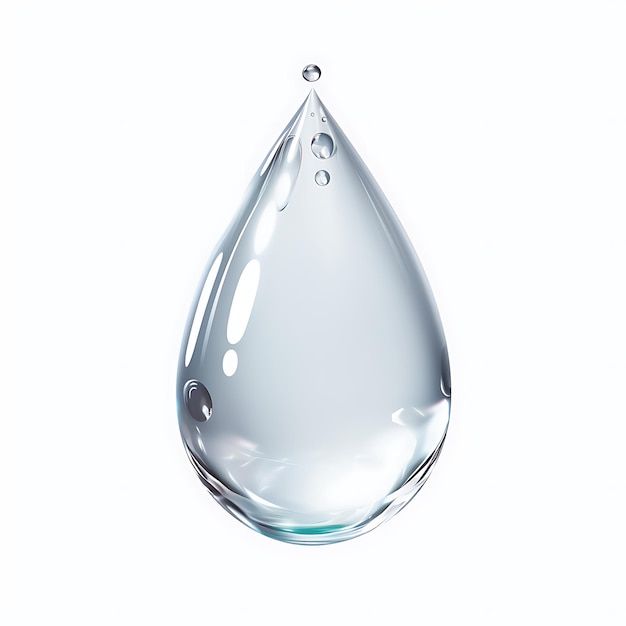 Crystal clear water droplet clipart