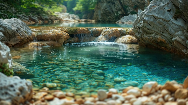 Crystal Clear Water Pool in Nature