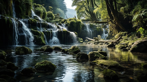 Crystal Clear Water in a Secluded Forest