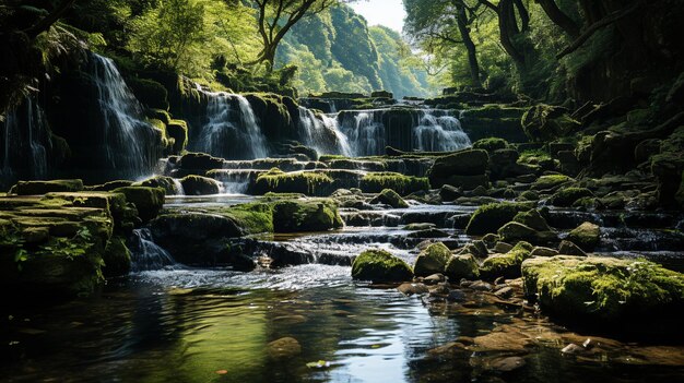 Crystal Clear Water in a Secluded Forest