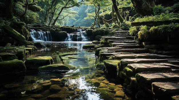 Crystal Clear Water in a Secluded Forest