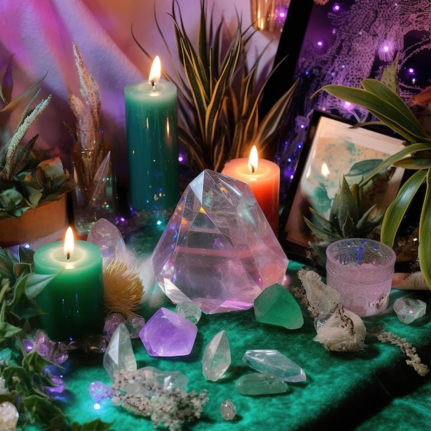 Photo crystal healing spiritual ritual