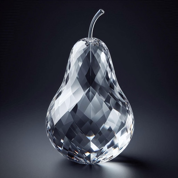 Photo crystal pear elegant and unique 3d design