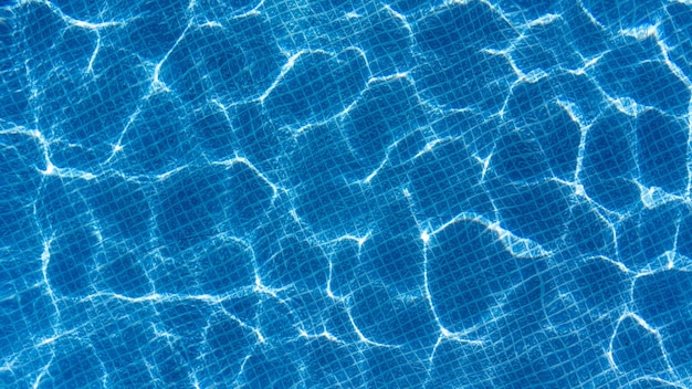 Crystal water Swimming pool theme Water surface in water pool Swimming in the pool on summer