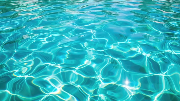 Crystalline pool water reflects sunlight creating a mesmerizing pattern of light