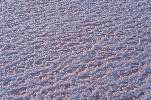 Crystals of pink salt natural background