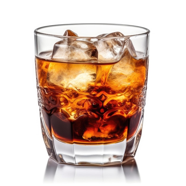 Cuba Libre Cocktail isolated on white generative AI