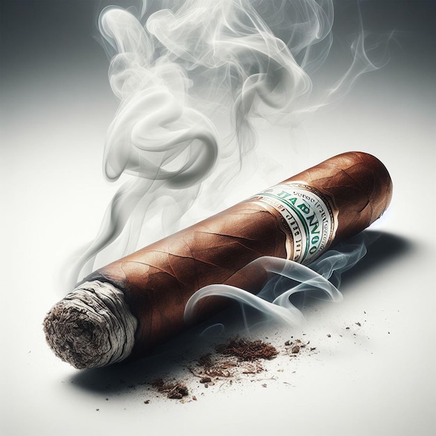 cuban cigar on a white background