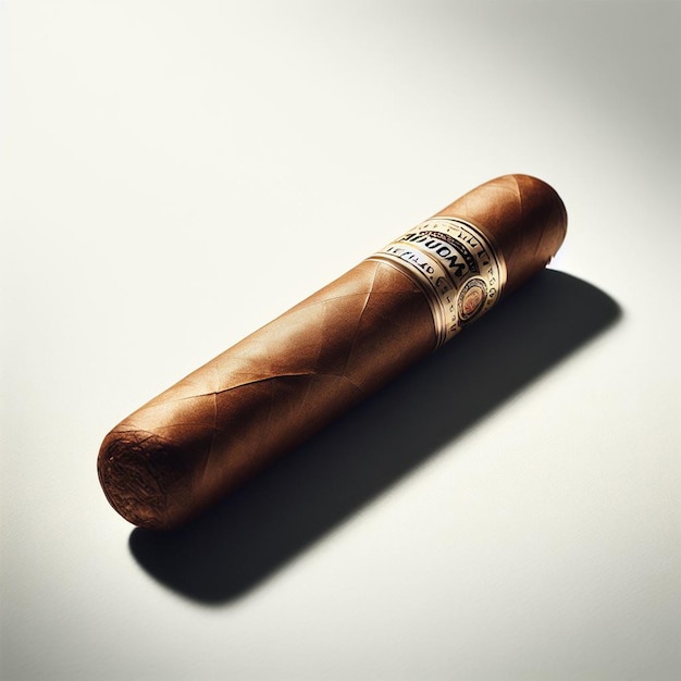 cuban cigar on a white background