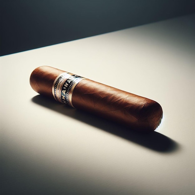 cuban cigar on a white background