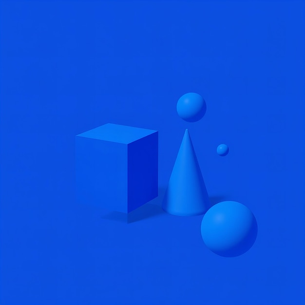 a cube and cube are in a blue background with a cube in the middle