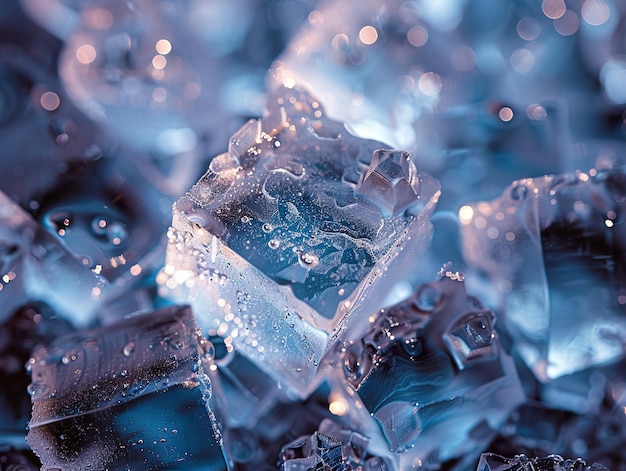 a cube of ice that is in a glass