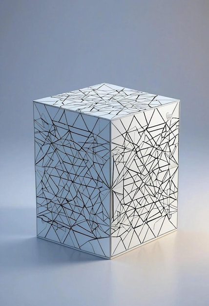 Photo a cube made of squares with a square shape of a square shape