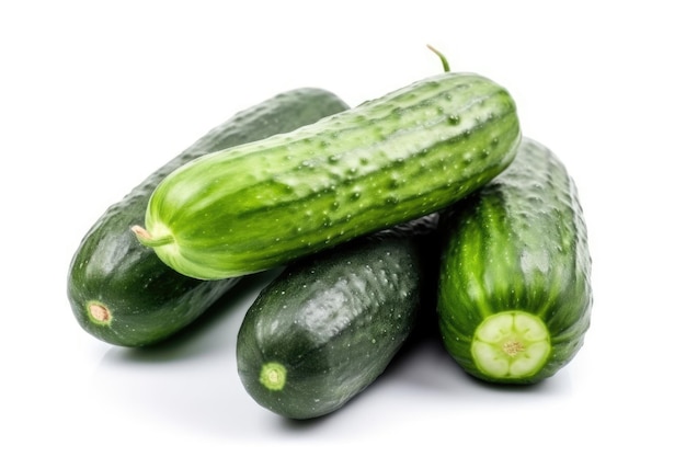 Cucumber isolated on white background Generative AI