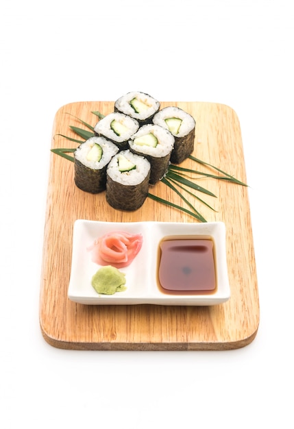 cucumber maki sushi - japanese food style