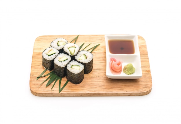 cucumber maki sushi - japanese food style