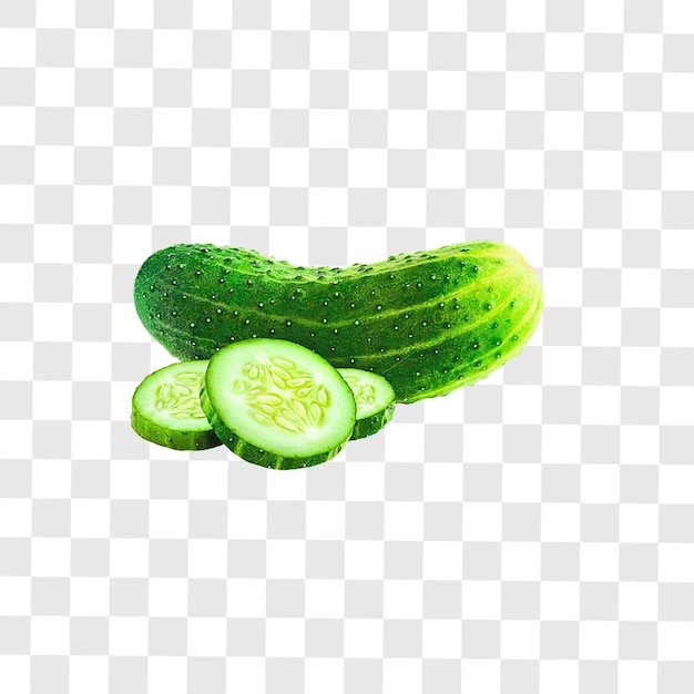 cucumber slices on a white background