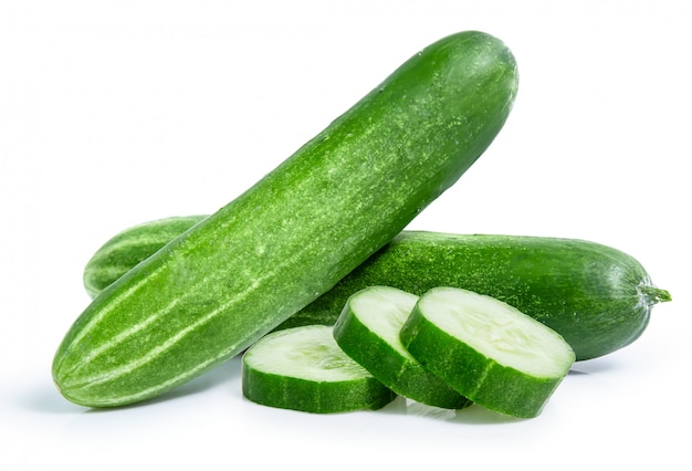 Cucumber vegetable isolated on white background