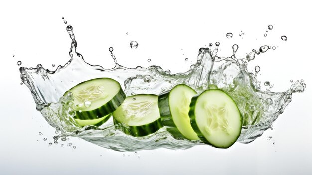 Cucumber in water Illustration AI GenerativexA