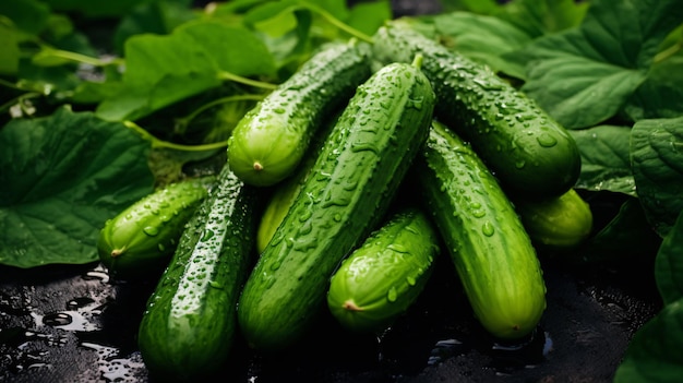 Cucumbers on the ground