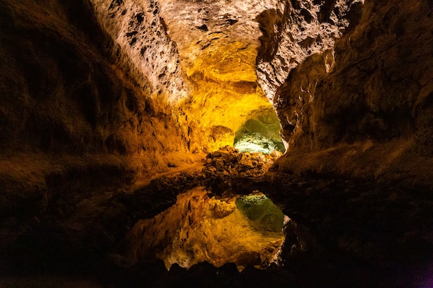 Cueva De Los Verdes on the island Lanzarote