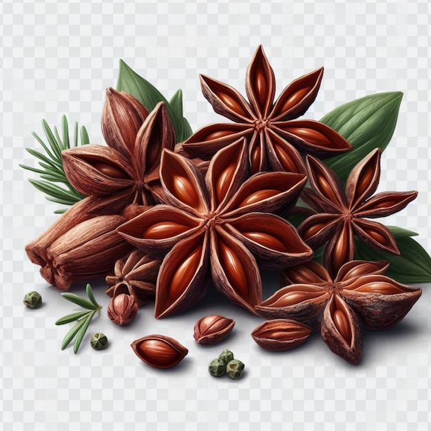 Culinary Spice and Herbal Ingredient on White Background ai image