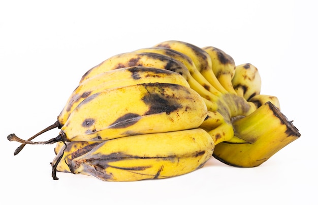 Cultivated banana on a white background