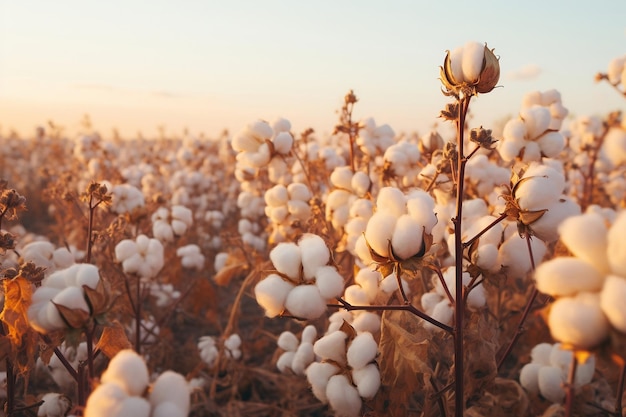 Cultivated Organic Cotton Field AI