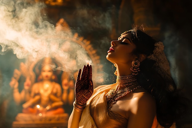 Photo cultural dhunuchi dance at durga puja pandal