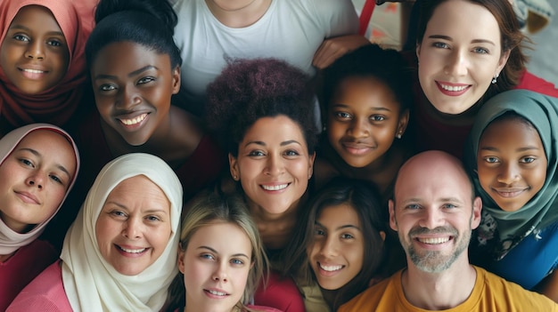 Cultural Diversity Diverse group of people embracing and celebrating multiculturalism together