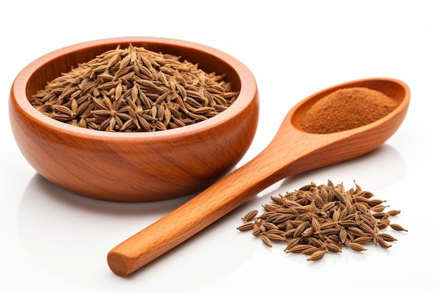 Cumin seeds type of herb cuminum cyminum form of herb whole isolated object on clean background