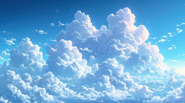 Cumulonimbus Clouds Blue Sky Background Banner HD