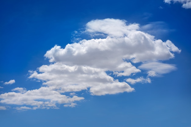 cumulus clouds perfect white in blue sky