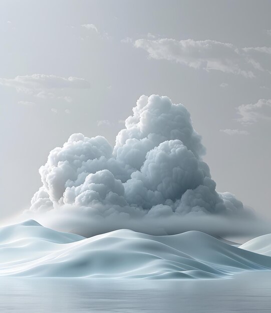 Cumulus clouds over sand dunes