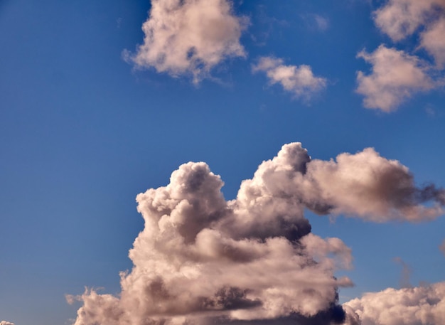 Cumulus clouds in the sky Fluffy cloud shapes