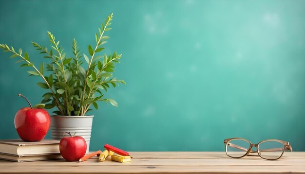 Photo a cup of apple cider sits next to a plant and a plant