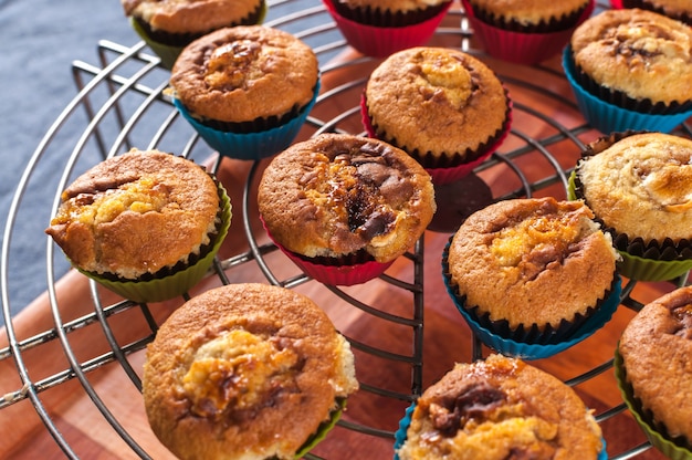 Cup cakes on colling rack