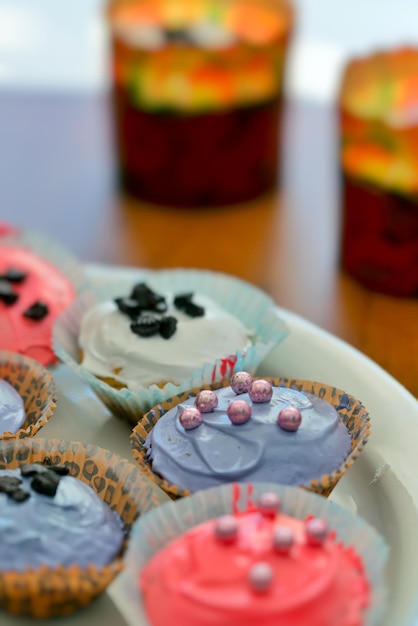 Cup Cakes on a Plate Photo