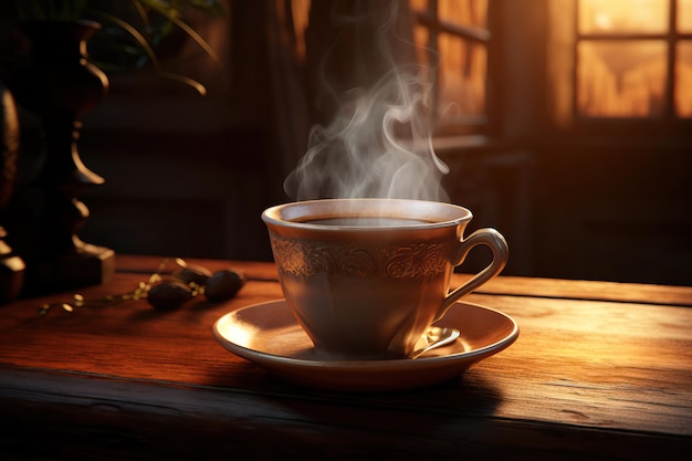 a cup of coffee next background design