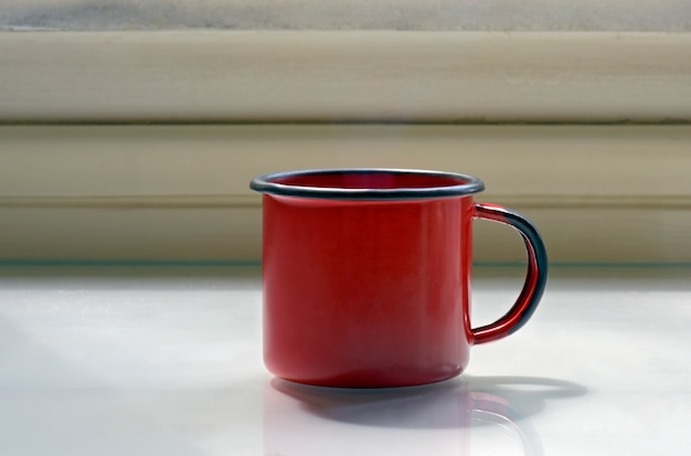 Cup of coffee enamelled