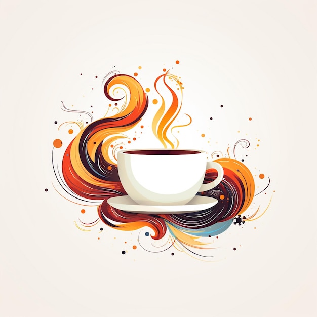 Cup of coffee logo icon abstract